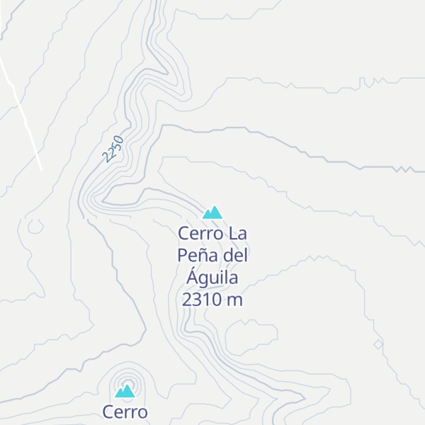 Map of Cerro La Peña del Águila
