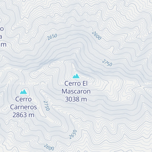 Map of Cerro El Mascaron