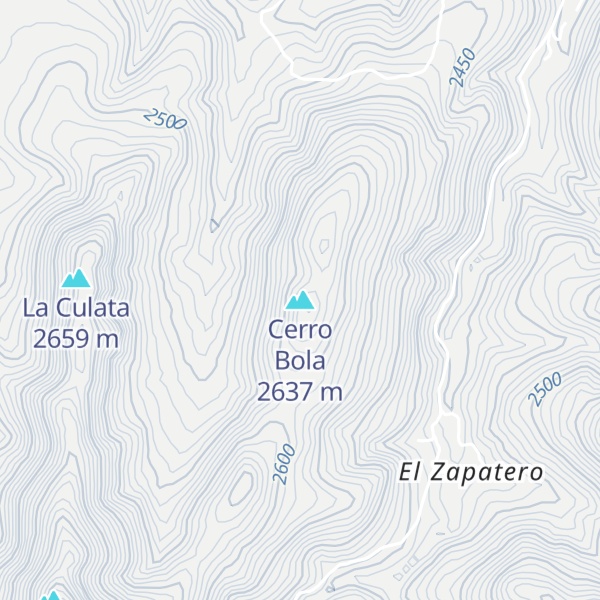Map of Cerro Bola