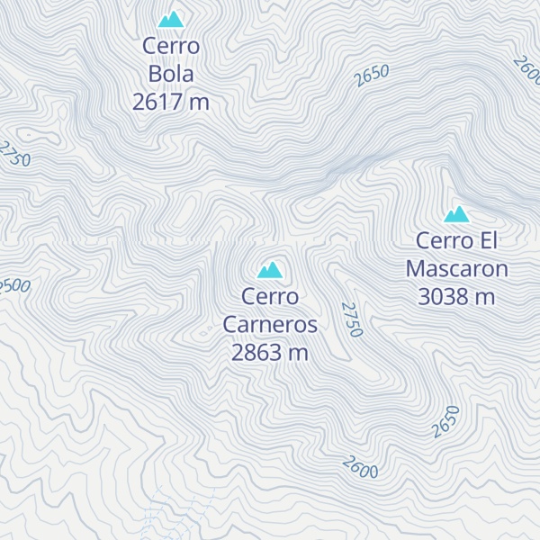 Map of Cerro Carneros