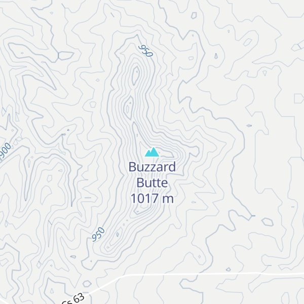 Map of Buzzard Butte