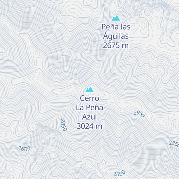 Map of Cerro La Peña Azul