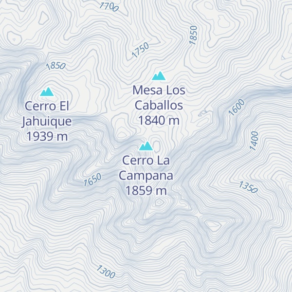 Map of Cerro La Campana