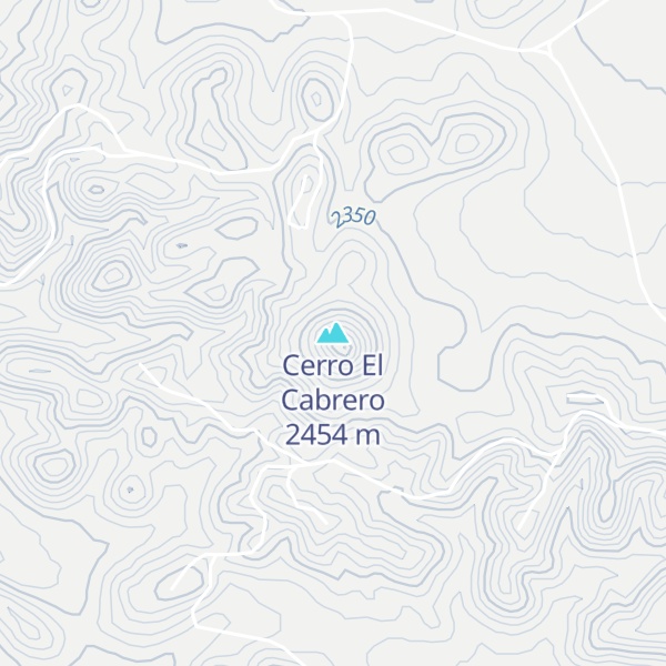 Map of Cerro El Cabrero