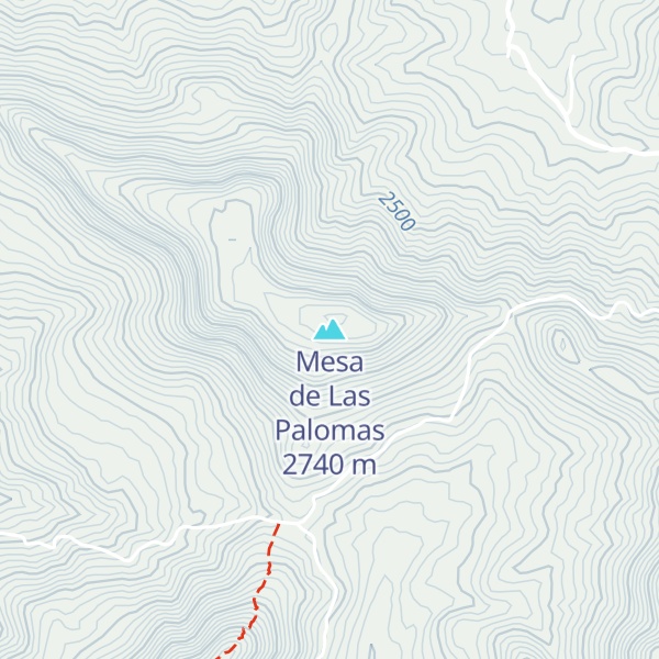 Map of Mesa de Las Palomas