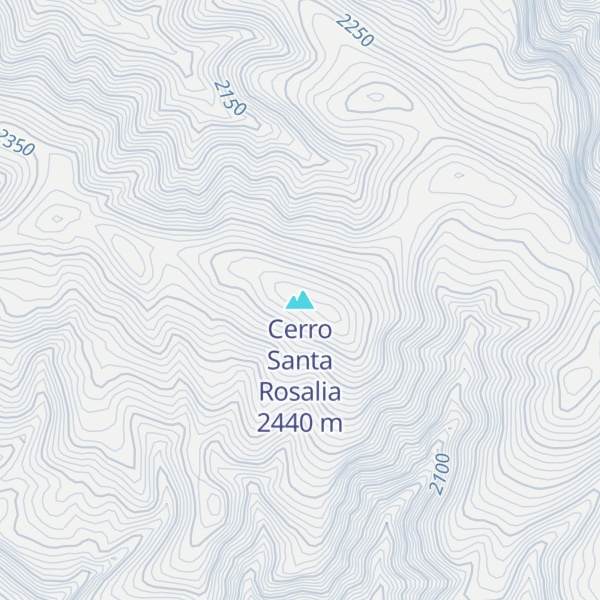 Map of Cerro Santa Rosalia