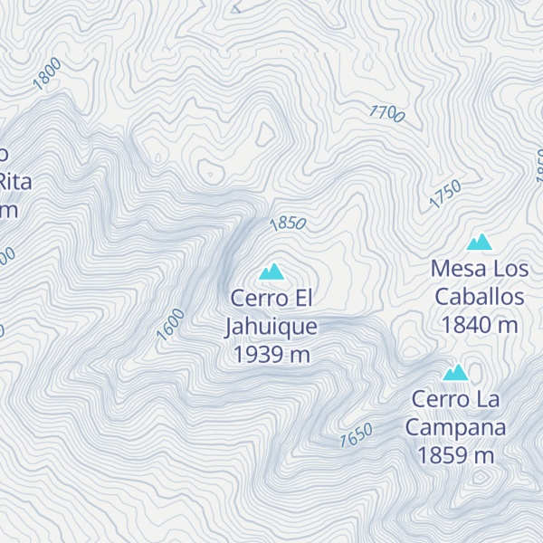 Map of Cerro El Jahuique