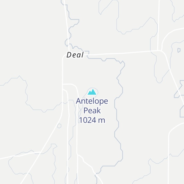 Map of Antelope Peak