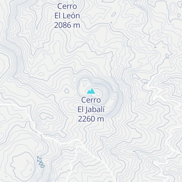Map of Cerro El Jabalí