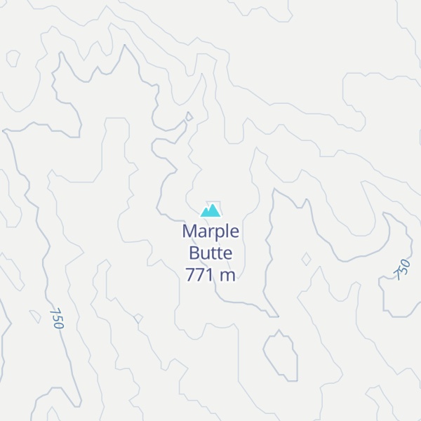 Map of Marple Butte