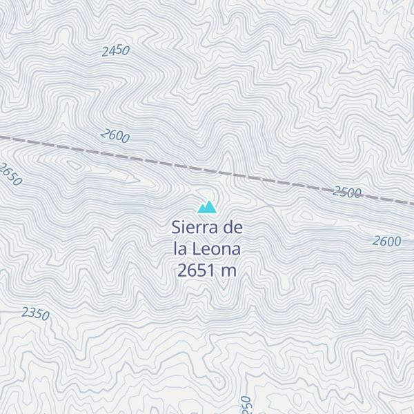 Map of Sierra de la Leona