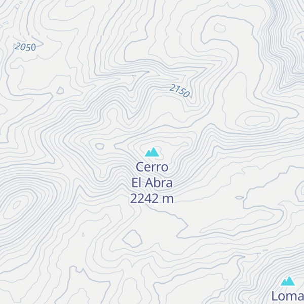 Map of Cerro El Abra