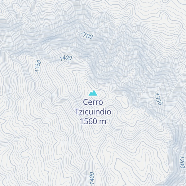 Map of Cerro Tzicuindio