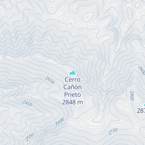 Map of Cerro Cañón Prieto