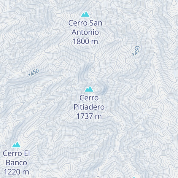 Map of Cerro Pitiadero