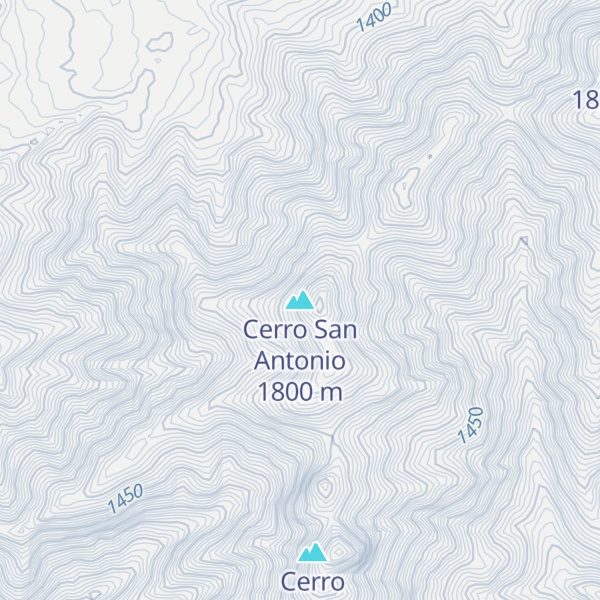 Map of Cerro San Antonio