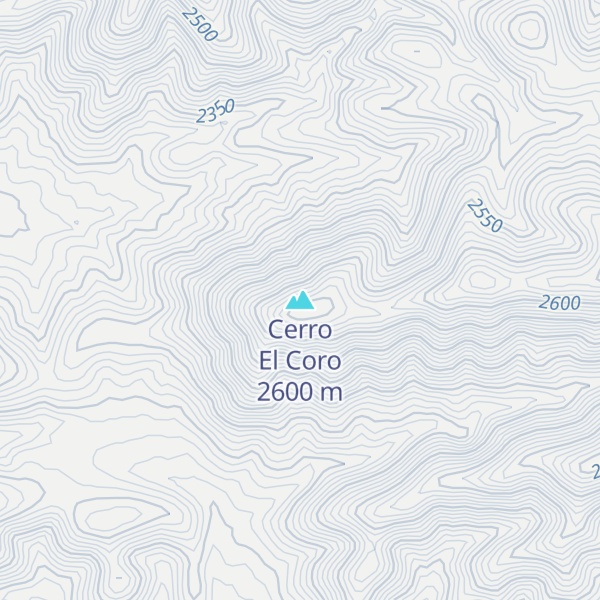 Map of Cerro El Coro