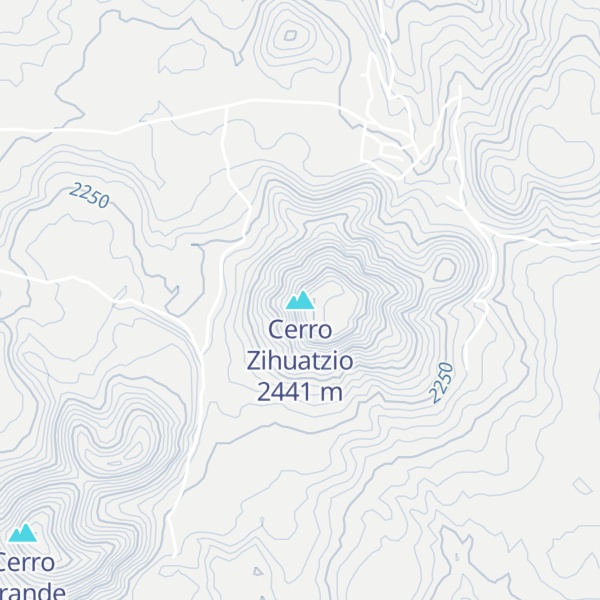 Map of Cerro Zihuatzio