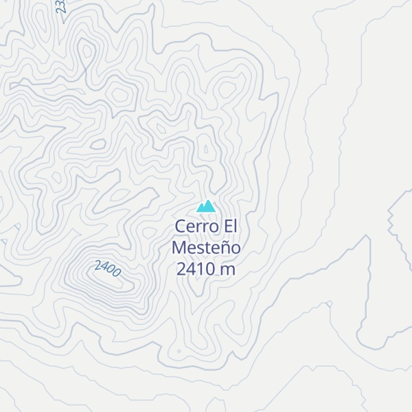 Map of Cerro El Mesteño