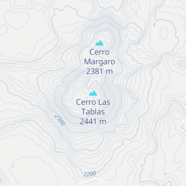 Map of Cerro Las Tablas