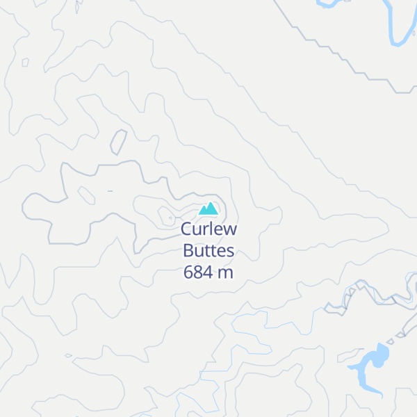 Map of Curlew Buttes