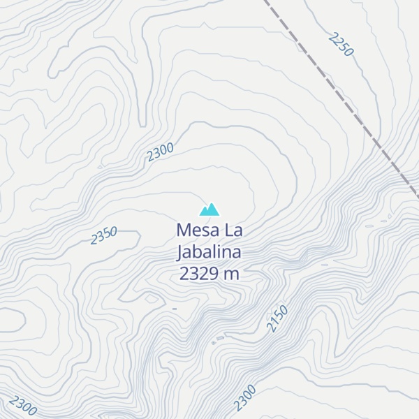Map of Mesa La Jabalina