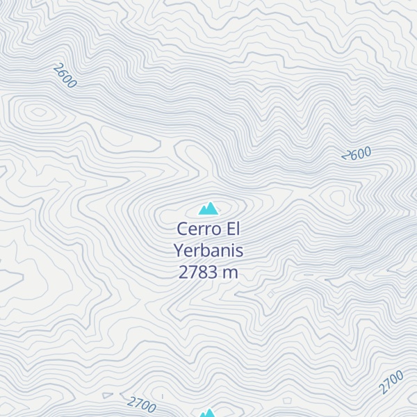 Map of Cerro El Yerbanis