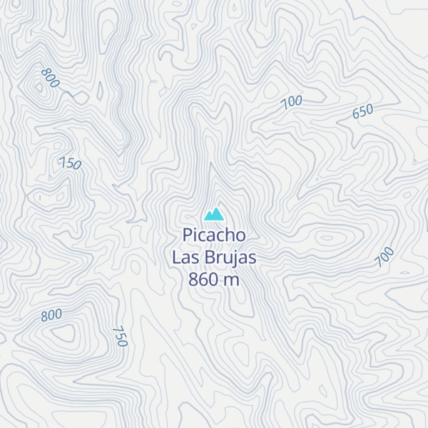 Map of Picacho Las Brujas