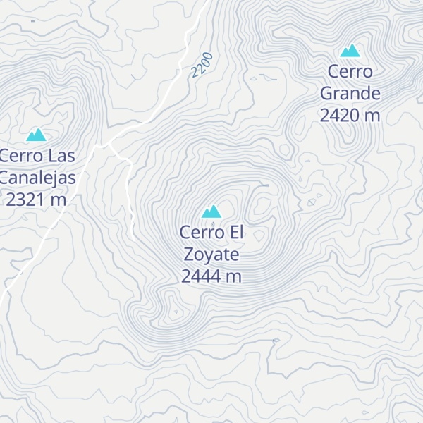 Map of Cerro El Zoyate