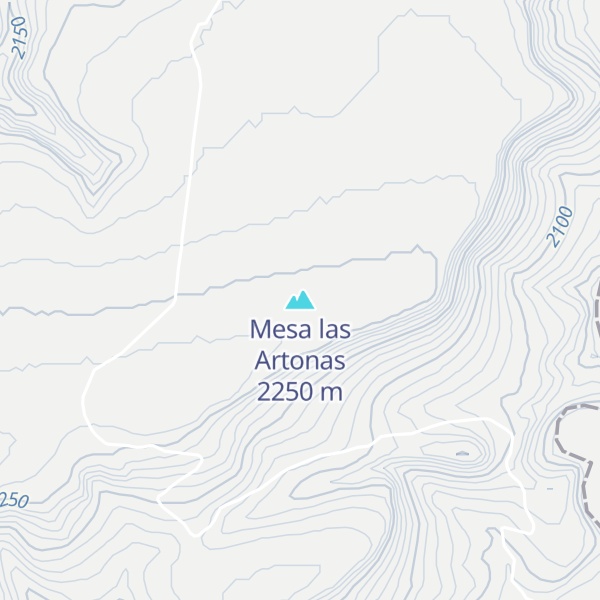 Map of Mesa las Artonas