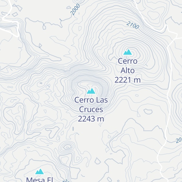 Map of Cerro Las Cruces
