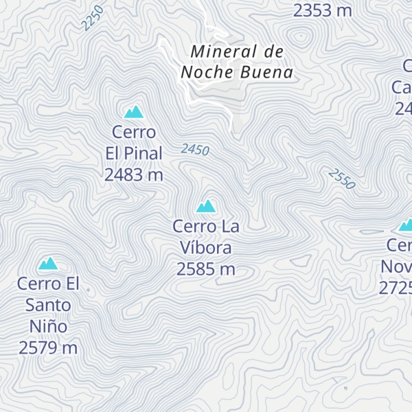 Map of Cerro La Víbora