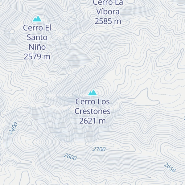 Map of Cerro Los Crestones