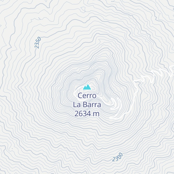 Map of Cerro La Barra