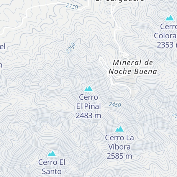 Map of Cerro El Pinal