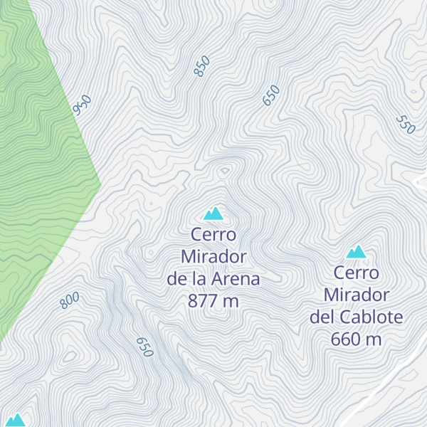 Map of Cerro Mirador de la Arena