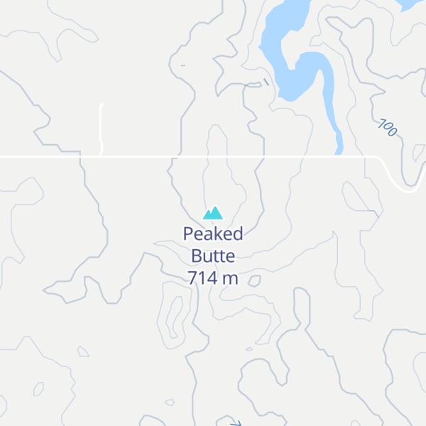 Map of Peaked Butte