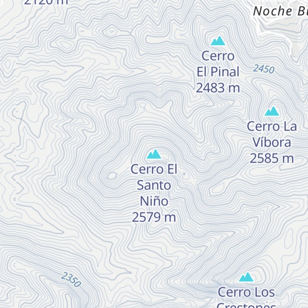 Map of Cerro El Santo Niño