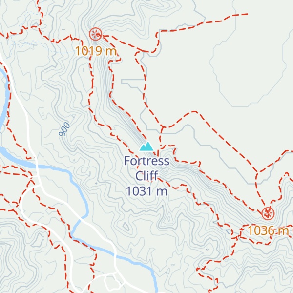 Map of Fortress Cliff
