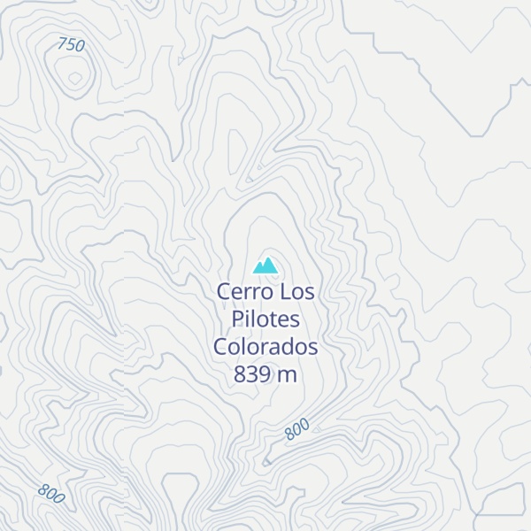 Map of Cerro Los Pilotes Colorados