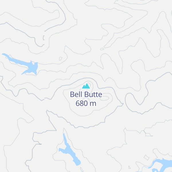 Map of Bell Butte