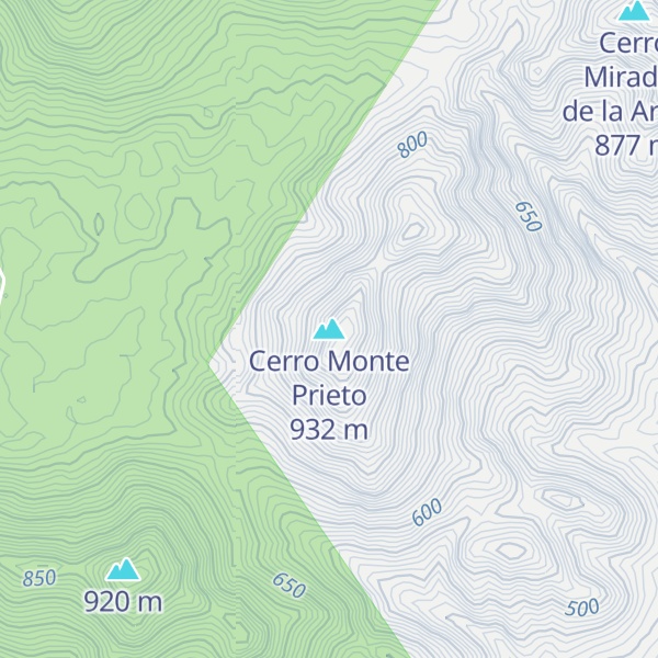 Map of Cerro Monte Prieto