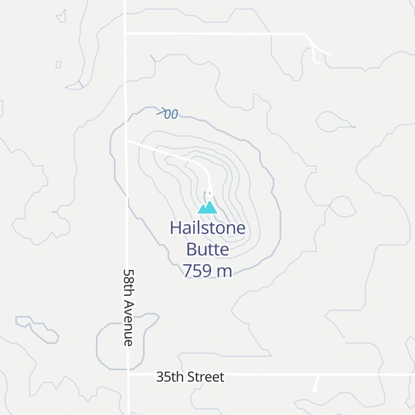 Map of Hailstone Butte