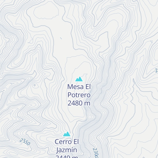 Map of Mesa El Potrero