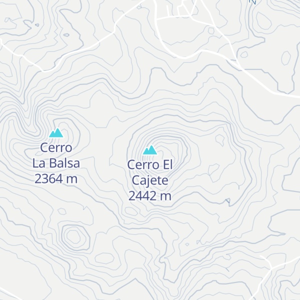 Map of Cerro El Cajete