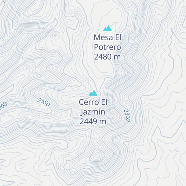 Map of Cerro El Jazmín