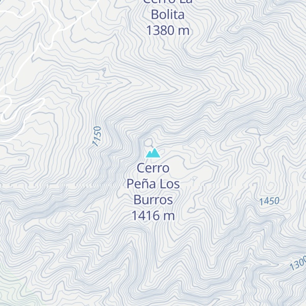 Map of Cerro Peña Los Burros