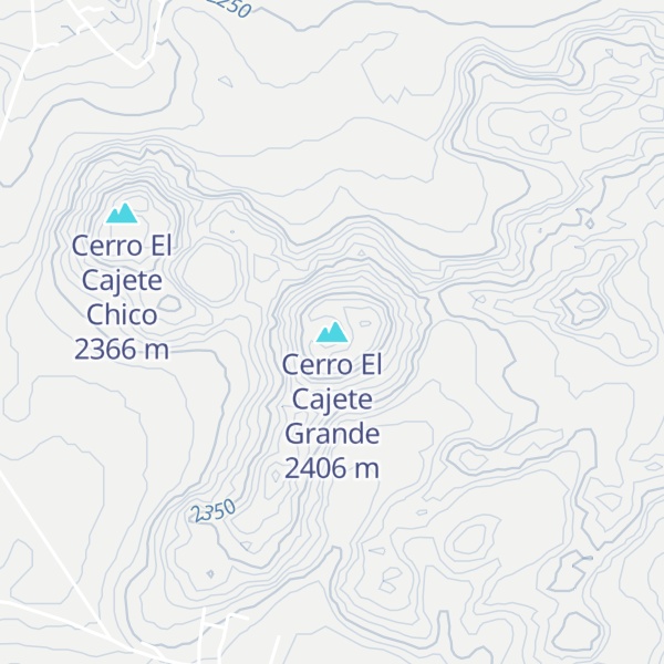 Map of Cerro El Cajete Grande