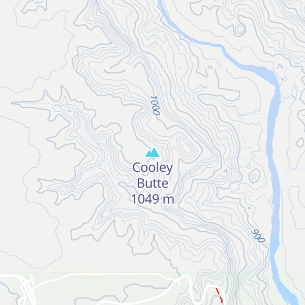 Map of Cooley Butte