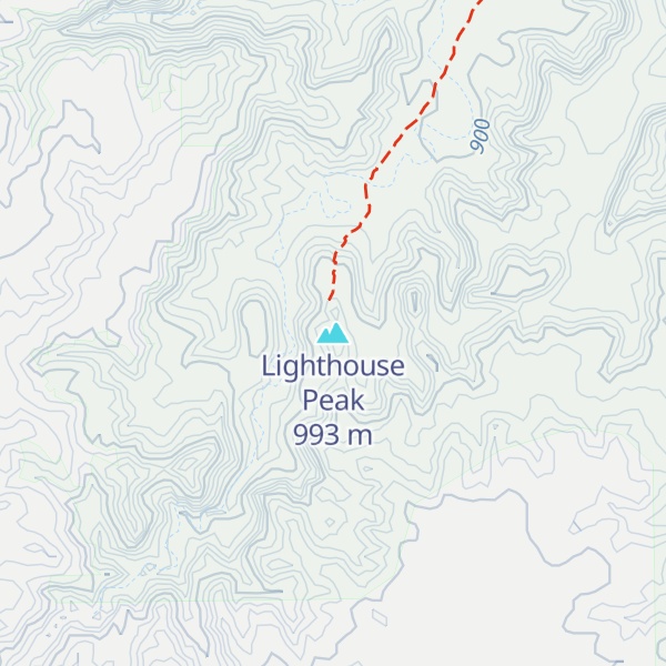 Map of Lighthouse Peak